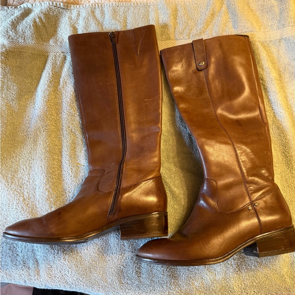 Lauren Ralph Lauren Tall Brown Leather Riding Boots